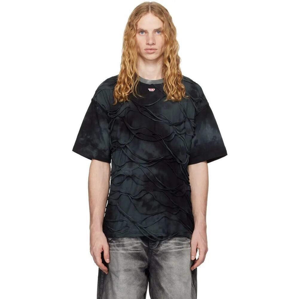 DIESEL T-boxket T-Shirt Men's Size Small Black Multi
